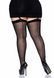 Прозорі панчохи зі швом Leg Avenue Sheer backseam stockings Black, plus size 105886 фото 2