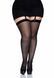 Прозорі панчохи зі швом Leg Avenue Sheer backseam stockings Black, plus size 105886 фото 1