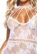 Ажурное платье-сетка Leg Avenue Lace mini dress with cut-outs White, one size 105975 фото 6