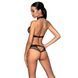 Білизна з відкритим доступом Passion MOONLIGHT SET S/M black, топ, стрінги 106322 фото 2