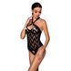 Сітчастий боді з халтером та ритмічним малюнком Passion Hima Body L/XL, black 102932 фото 1