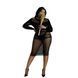 Платье-бодистокинг Moonlight Plus Model 03 XL-XXXL Black, миди, длинный рукав 106157 фото 1