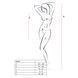 Бодістокінг Passion BS025 white, сукня-сітка, спущене плече, довгий рукав 101483 фото 2