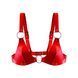 Ліф з натуральної шкіри Feral Feelings - Bikini Top Red 107439 фото 1