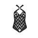 Сітчастий боді з халтером та ритмічним малюнком Passion Hima Body L/XL, black 102932 фото 3