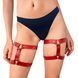 Гартеры на ногу из натуральной кожи Art of Sex - Kristina Leg Garters (2 шт), цвет Красный 105072 фото 2
