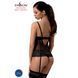 Корсет с открытой грудью NORTH CORSET black L/XL - Passion Exclusive, пажи, трусики, шнуровка 101190 фото 2