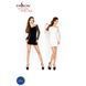 Бодістокінг Passion BS025 white, сукня-сітка, спущене плече, довгий рукав 101483 фото 3