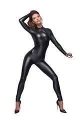 Комбинезон Noir Handmade F162 Powerwetlook overall with leash and two-way zipper, XL, мокрый эффект 108040 фото