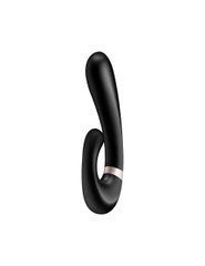 Смарт вібратор-кролик із підігрівом Satisfyer Heat Wave Black 104061 фото