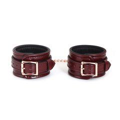 Шкіряні поножі Liebe Seele Wine Red Ankle Cuffs, знімний ланцюжок-кріплення 107455 фото