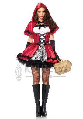 Еротичний костюм Червоної шапочки Leg Avenue Gothic Red Riding Hood XL, сукня, накидка 107145 фото