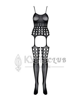 Бодістокінг Obsessive Bodystocking G310 S/M/L, топ, панчохи, підв&rsquo;язки, круглі вирізи 105220 фото