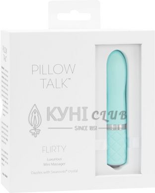 Розкішний вібратор PILLOW TALK - Flirty Teal з кристалом Сваровські, гнучка голівка 100015 фото