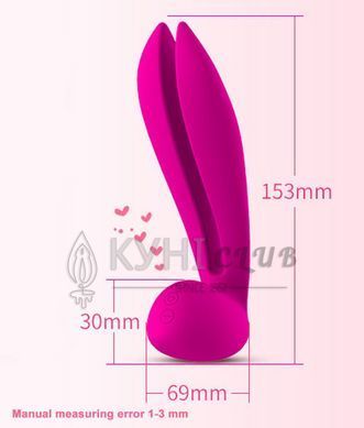 Вибромассажер кролик Leten Multi Rabbit, три вибромотора, гибкие ушки, 7 режимов работы 101110 фото
