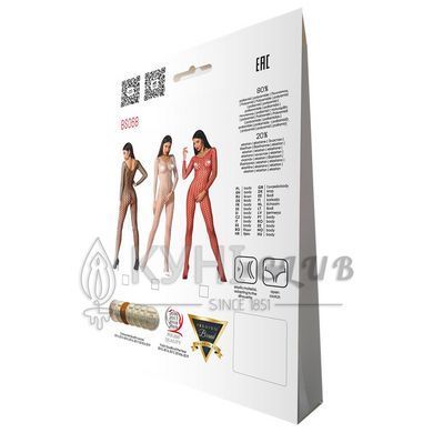 Бодистокинг Passion BS068 red, комбинезон, крупная сетка, длинный рукав 102579 фото