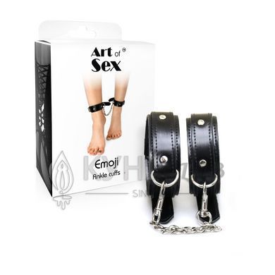 Поножи из экокожи Art of Sex - Emoji Ankle cuffs 109561 фото