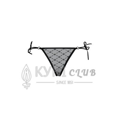 Трусики на зав'язочках з боків Passion Exclusive ZITA THONG L/XL, black 101637 фото