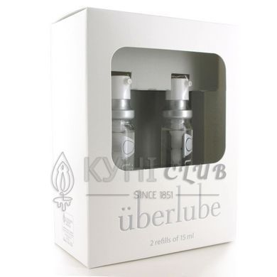 Преміум лубрикант 3в1 на силіконовій основі Uberlube Good-to-Go Refills (2 шт. по 15 мл з дозатором) 102720 фото