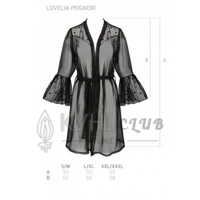 Повітряний пеньюар Passion LOVELIA PEIGNOIR L/XL, black 102631 фото