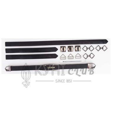 Фиксатор-распорка LOCKINK Adjustable Spreader Bar Set, черный, кожаный, ремни для шеи, рук/ног 110012 фото