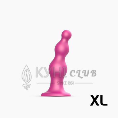 Насадка для страпона Strap-On-Me Dildo Plug Beads Framboise Metallic XL 107009 фото