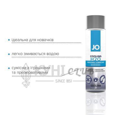 Охлаждающая смазка на водной основе System JO H2O COOLING (120 мл) с ментолом, растительный глицерин 101033 фото