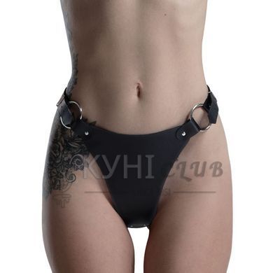 Трусики из натуральной кожи Feral Feelings - String Bikini Black 107440 фото