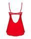 Пеньюар Obsessive Ingridia chemise & thong XL/2XL, червоний, сорочка, стрінги 107059 фото 4