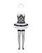 Эротический костюм горничной с юбкой Obsessive Housemaid 5 pcs costume S/M, black, топ, юбка, стринг 105687 фото 3