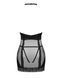 Полупрозрачная сорочка с открытой грудью Obsessive Lacrisia chemise XL/2XL, черная, с чокером 105272 фото 6