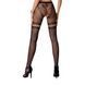 Эротические колготки-бодистокинг Passion S015 black, имитация чулок в сеточку и трусиков с доступом 100797 фото 2