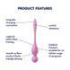 Вагинальные смарт-шарики с вибрацией Satisfyer Love Birds 1 Connect App Pink, 78 г 109756 фото 6
