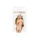 Трусики-тонг Penthouse Dangerous Darling M/L White, мереживо, висока посадка, виріз спереду, бантик 104477 фото 3