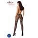 Эротические колготки-бодистокинг Passion S015 black, имитация чулок в сеточку и трусиков с доступом 100797 фото 4