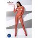 Бодистокинг Passion BS068 red, комбинезон, крупная сетка, длинный рукав 102579 фото 2