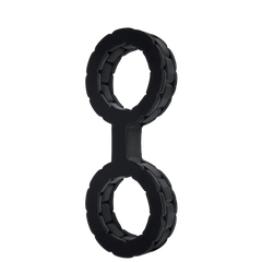 Наручники з силікону Doc Johnson The Cuffs Small - Black, добре тягнуться, для рук і для ніг 109217 фото