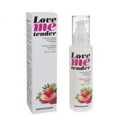 Розпродаж!!! Масажна олія Love To Love - Love Me Tender, Strawberry (100 мл) (термін 08.2025) 110191 фото