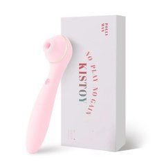 Вакуумний стимулятор з вібратором KISSTOY Polly Max Pink 107545 фото