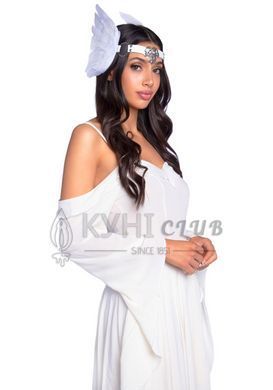Повязка на голову с крыльями Leg Avenue Feather headband White, перья и натуральная кожа 106027 фото