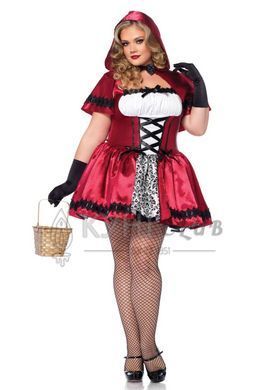 Еротичний костюм Червоної шапочки Leg Avenue Gothic Red Riding Hood 1X&ndash;2X, сукня, накидка 107146 фото
