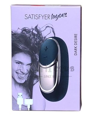 Потужний вібратор Satisfyer Lay-On - Dark Desire, водонепроникний, 15 режимів роботи 101276 фото