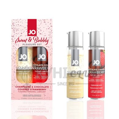 Набор лубрикантов System JO Sweet&Bubbly – Shampagne & Chocolete Covered Strawberry (2×60 мл) 104750 фото