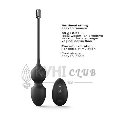 Вагинальные шарики Dorcel LOVE BALLS BLACK, вибрации и движения внутреннего шарика, пульт ДУ 105333 фото