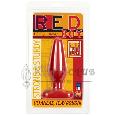 Анальна пробка Doc Johnson Red Boy - Medium 5.5 Inch, макс. діаметр 4 см 108743 фото