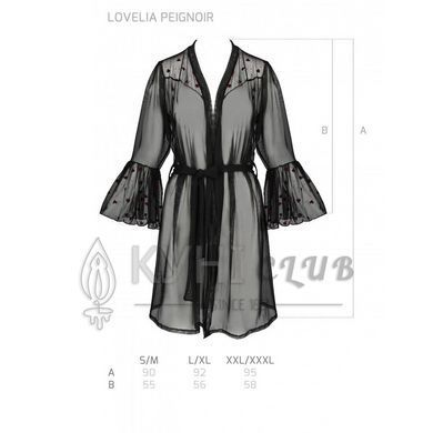 Воздушный пеньюар LOVELIA PEIGNOIR black S/M - Passion 102631 фото