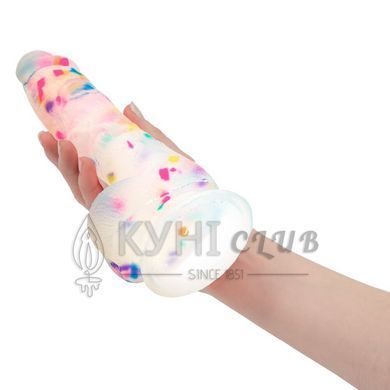 Фалоімітатор з конфетті ADDICTION - PARTY MARTY 7.5&Prime;I, 19 см, Конфетті 102416 фото