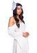 Повязка на голову с крыльями Leg Avenue Feather headband White, перья и натуральная кожа 106027 фото 2