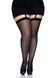 Сексуальные чулки под подвязки Leg Avenue Sheer Stockings Black, plus size 105888 фото 1