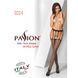Еротичні колготки-бодістокінг Passion S004 black, імітація високих панчіх та тоненького пояска 101135 фото 7